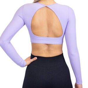 Longsleeve backless top purple