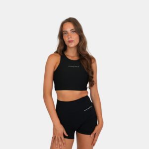 No sleeve backless top black