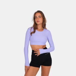 Longsleeve backless top purple