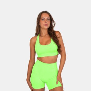 Open back bra Lime green