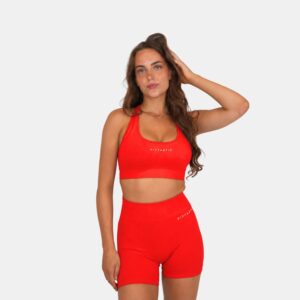 Open back bra Salsa red