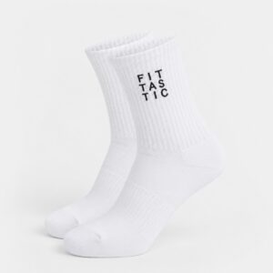 Socks White - S/M, Medium high socks