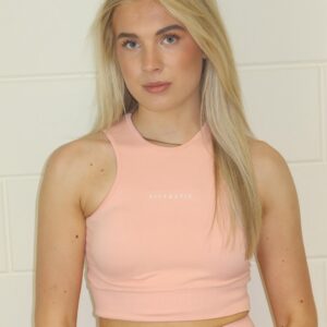 Halter top zalm roze
