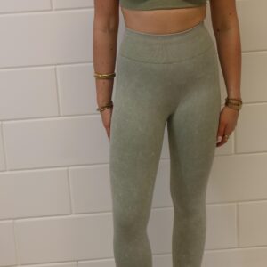 legging washed green gray