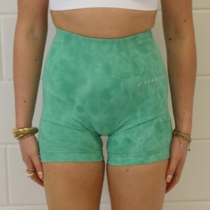Short tie dye green