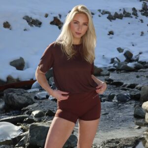 T-shirt Almond brown