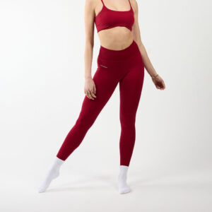 Scrunch legging Bordeaux red